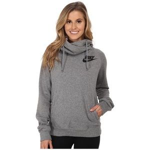 Gray Nike Rally funnel neck hoodie